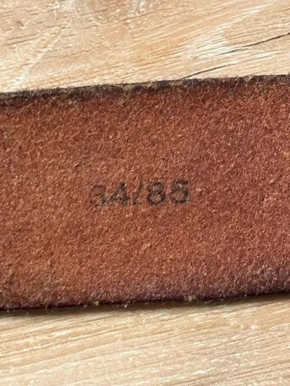Vintage Levi Strauss & Co. Tooled Leather Belt with Solid Brass Buckle